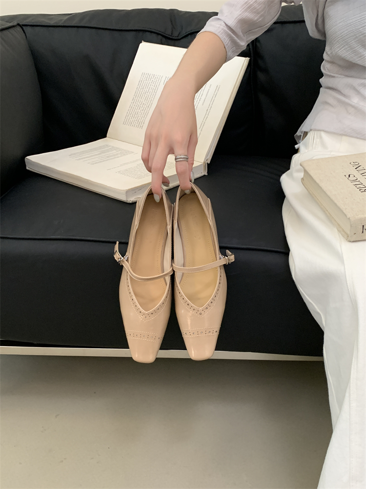 French Retro Mary Jane Shoes with Hidden Heel Square Toe Shallow Mouth Comfortable Commuter Casual Shoes for Women Autumn Soft Sole - Image 3